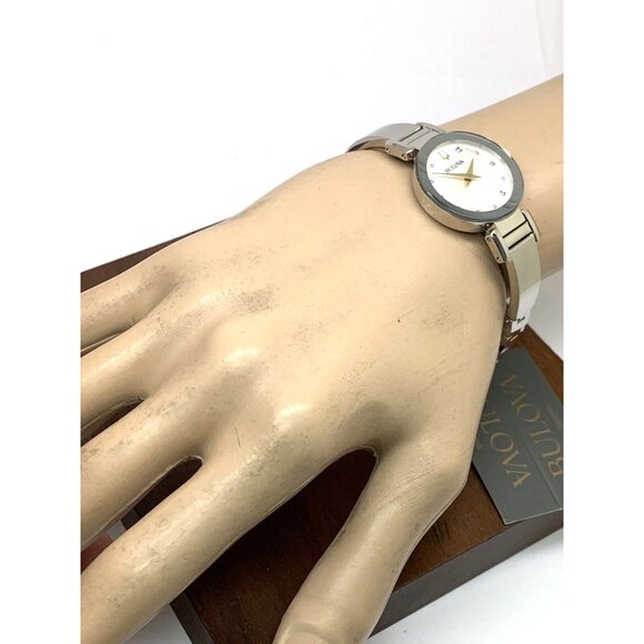 Bulova Women's Watch 96P241 Marc Anthony Quartz Bangle Petite Diamond Silver - Picture 5 of 14